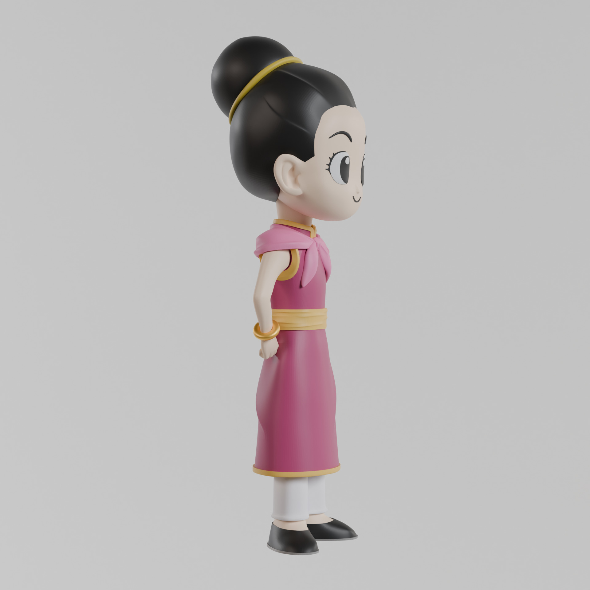 Chi-chi dragon ball daima chichi Printable statue 3D print model_4