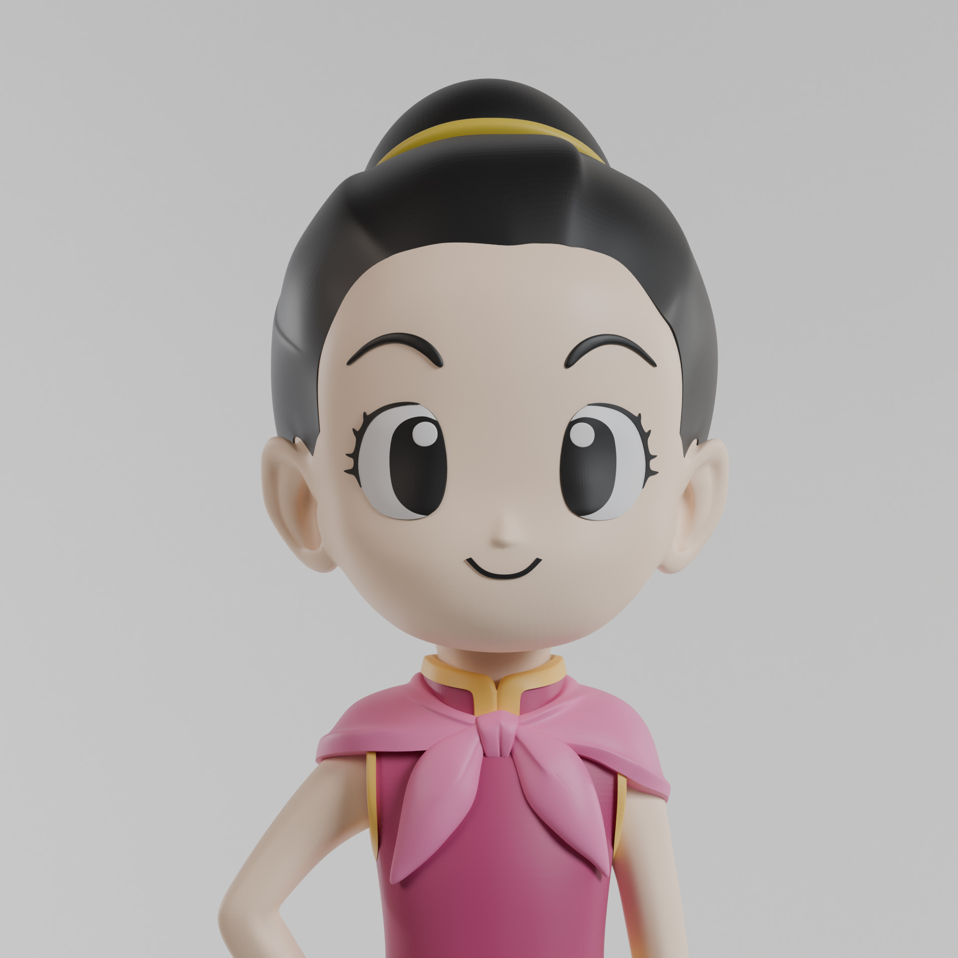 Chi-chi dragon ball daima chichi Printable statue 3D print model_5