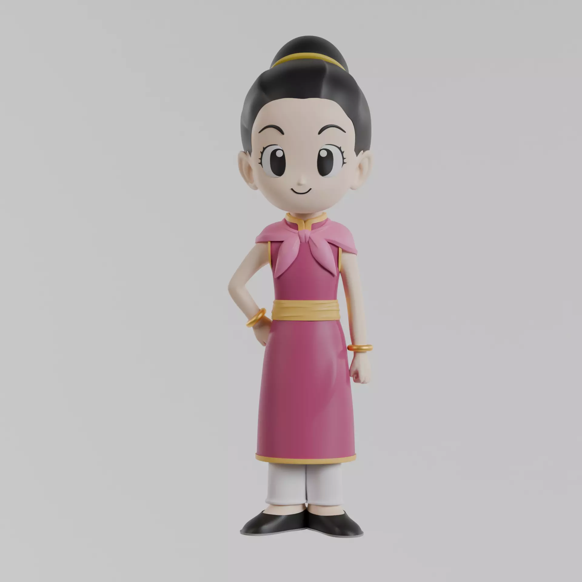 Chi-chi dragon ball daima chichi Printable statue 3D print model_0