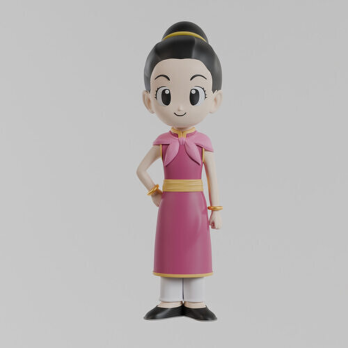 Chi-chi dragon ball daima chichi Printable statue 3D print model
