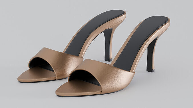 Women slipper 26 Low-poly 3D model