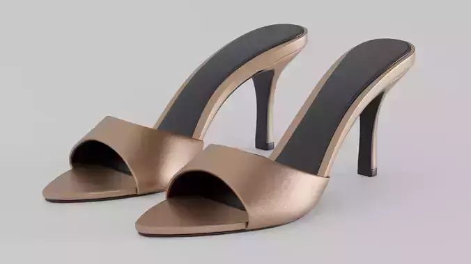 Women slipper 26 Low-poly 3D model