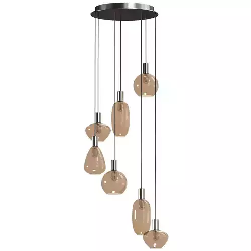 Possini Euro Myriad 23 3 4  Wide Chrome Cognac 