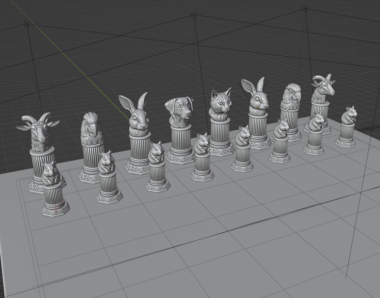 Pet Themed 3D Printable Chess Set Unique Animal Chess Pieces 3D print model_8