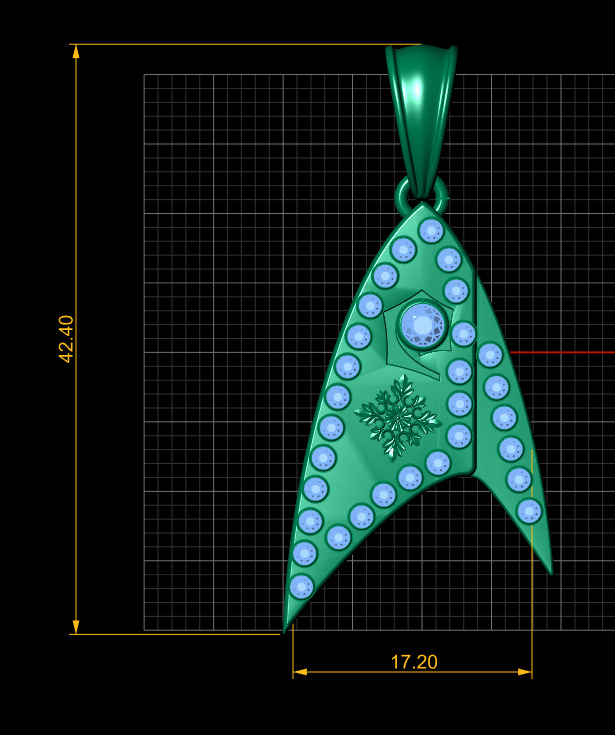 fish face pendant 3D printable model       3D print model_5