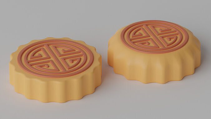 Chinese Moon Cake 3D model