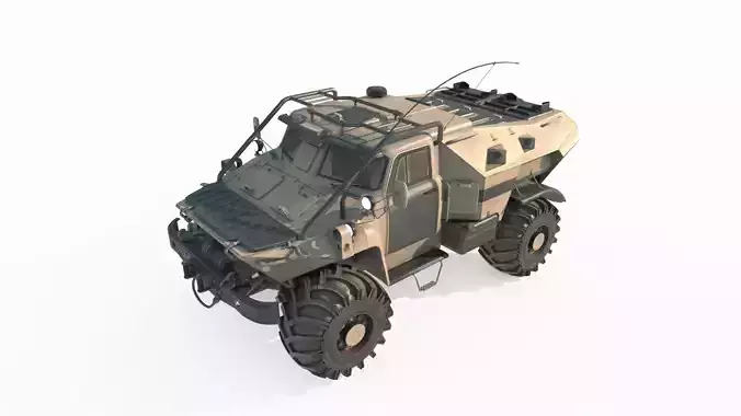 Future sci-fi armored vehicles 3D model