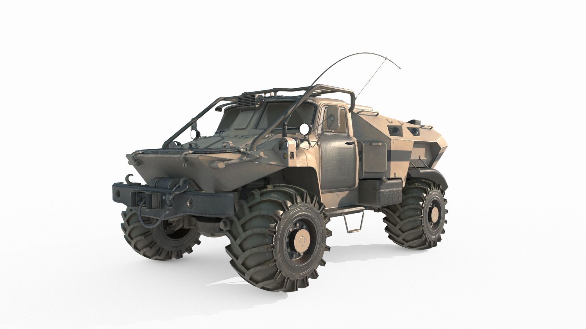 Future sci-fi armored vehicles 3D model_1
