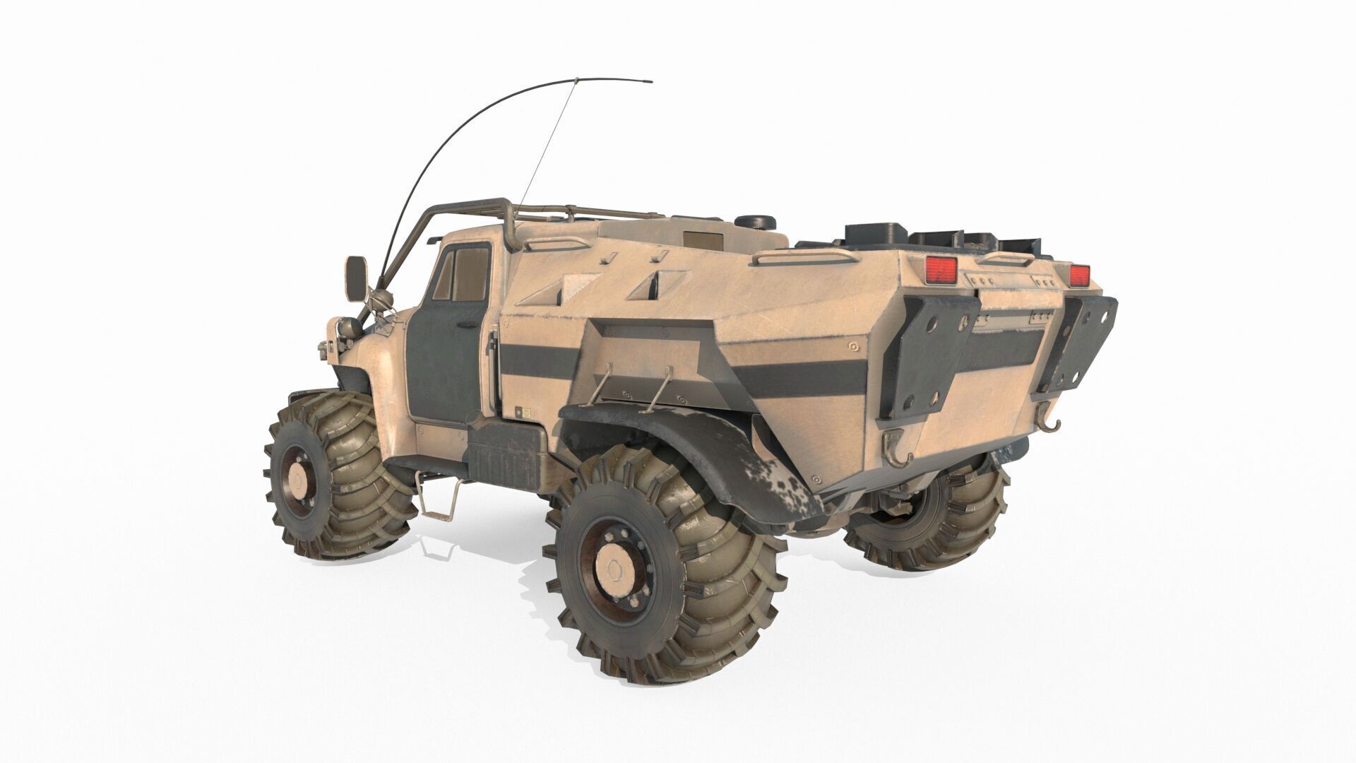 Future sci-fi armored vehicles 3D model_2