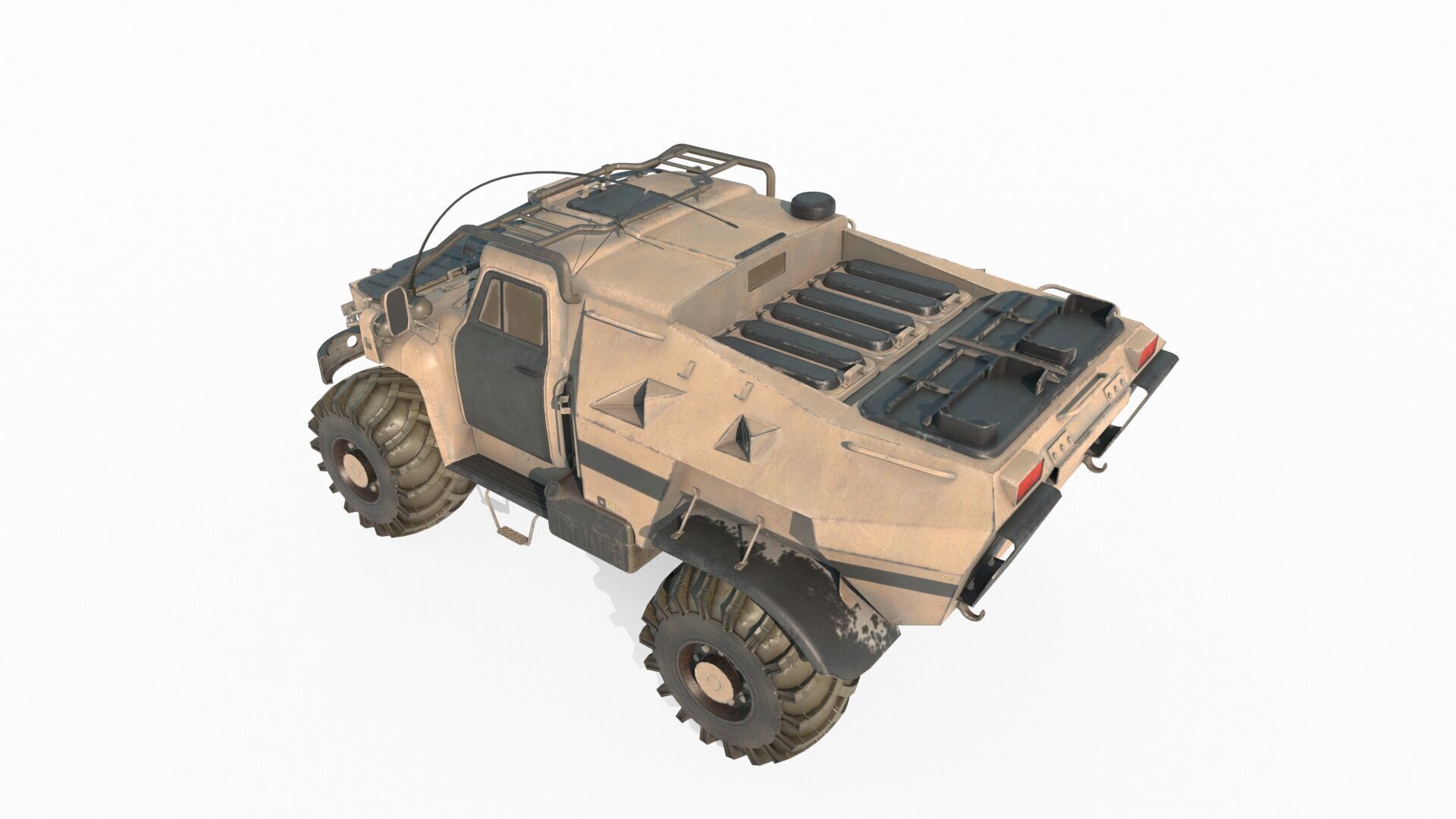 Future sci-fi armored vehicles 3D model_3