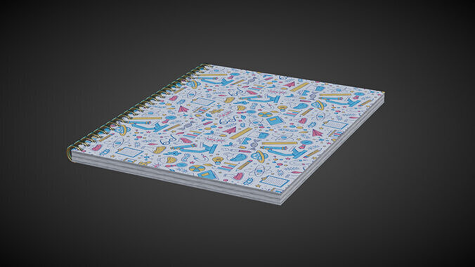 Notebook Low-poly 3D model