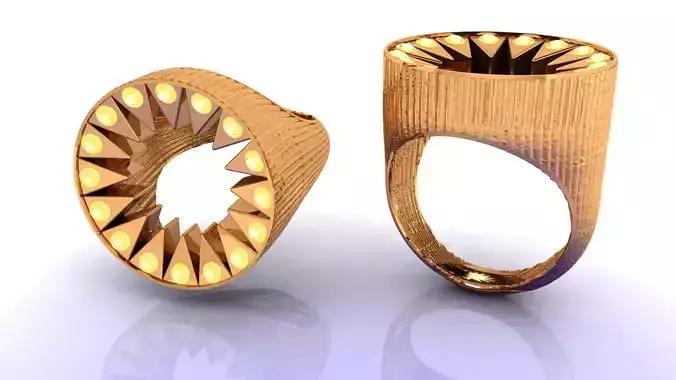 Solar Flare Ring 6gm-15HK 3D print model