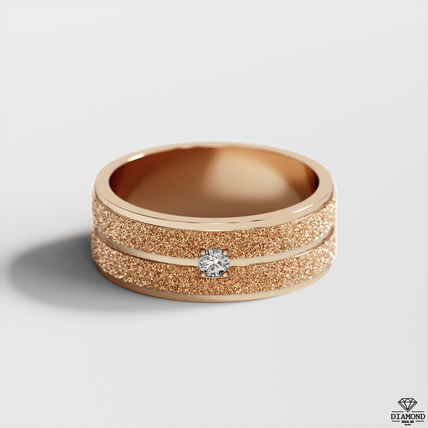 Fashion Jewelry Ring gem 3D print model_2