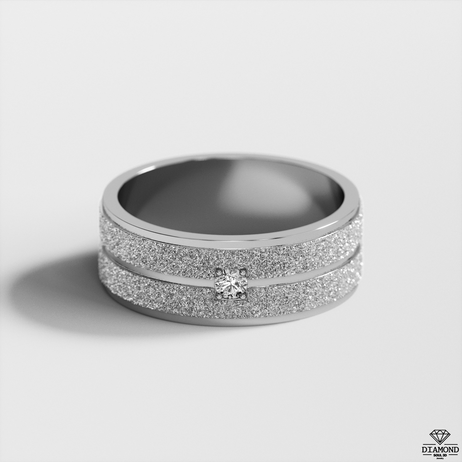 Fashion Jewelry Ring gem 3D print model_4