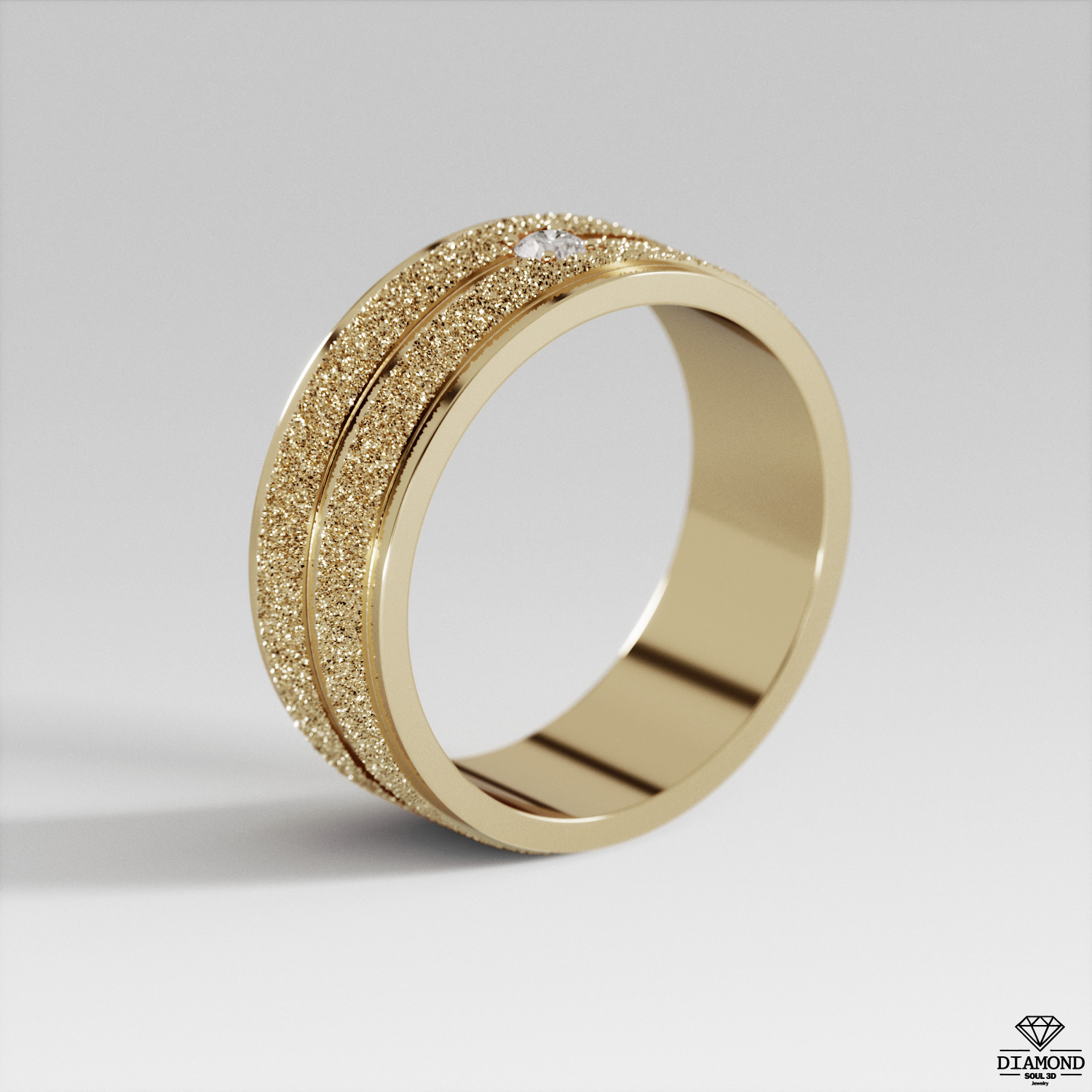 Fashion Jewelry Ring gem 3D print model_1