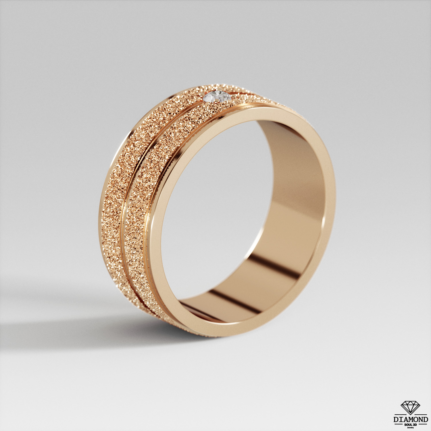 Fashion Jewelry Ring gem 3D print model_3