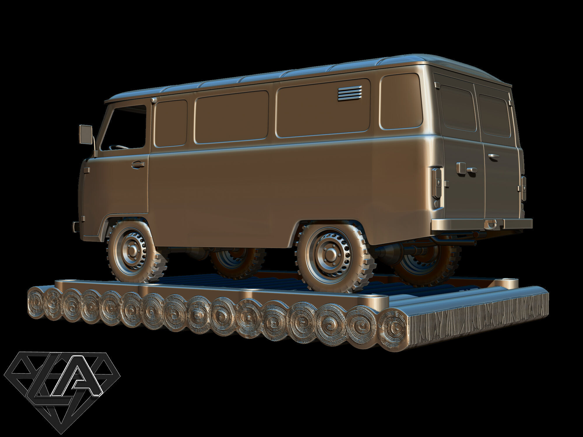 Exhibition - UAZ on a raft 3D print model_10