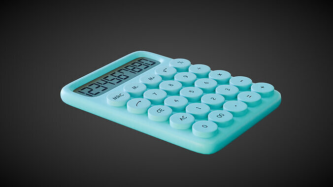 Calculator Low-poly 3D model