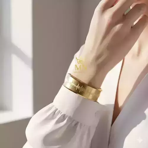 Echo of Gold  Soundwave Cuff Bracelet