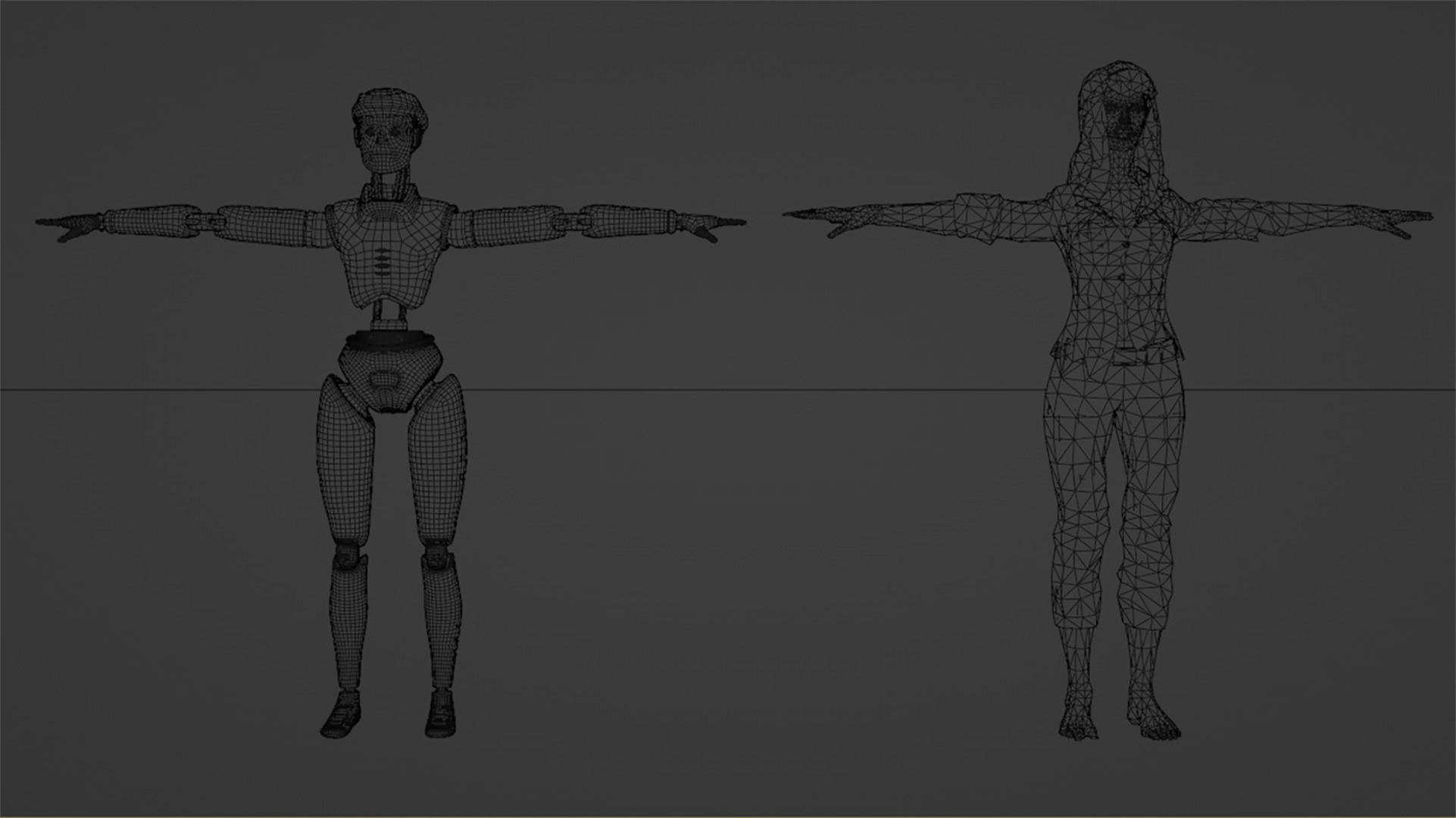 Robot and Zombie Character Pack Low-poly 3D model_5