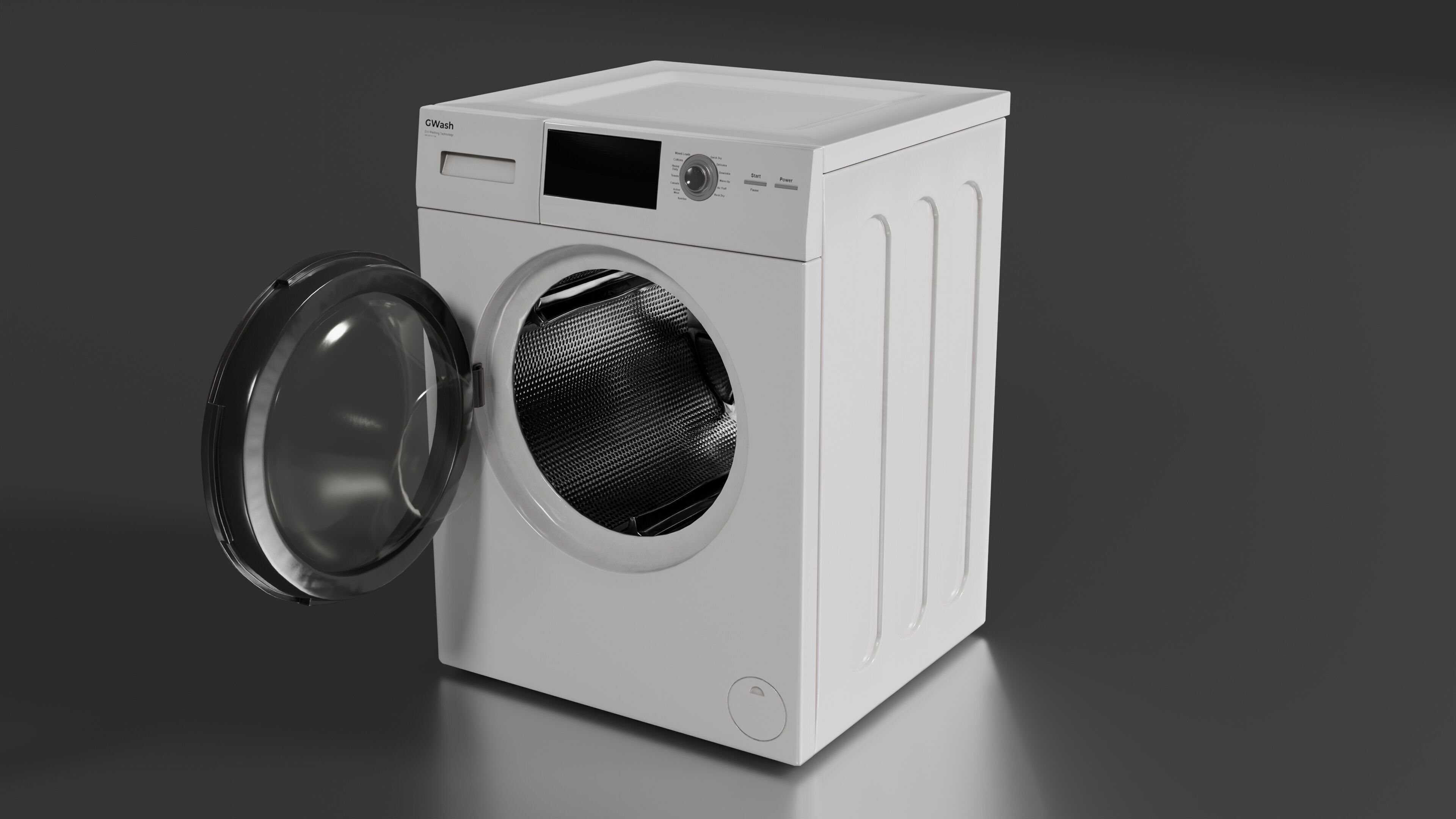 Washing Machine Low-poly 3D model_3