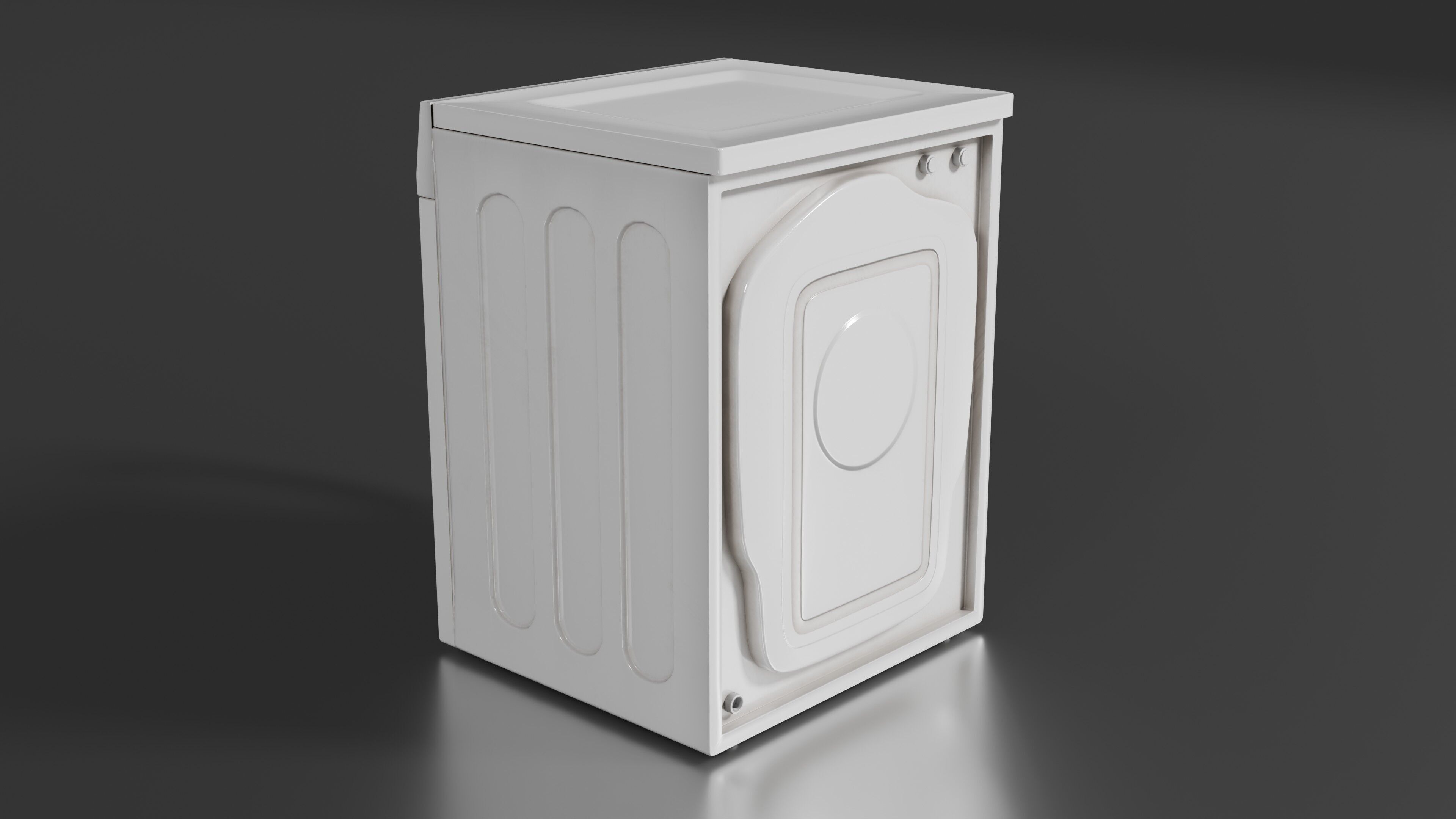 Washing Machine Low-poly 3D model_4