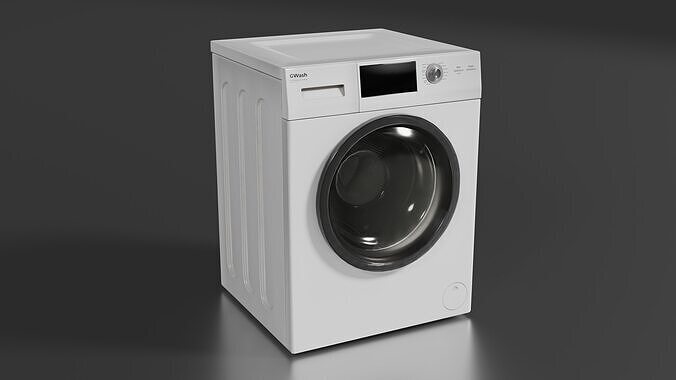 Washing Machine Low-poly 3D model