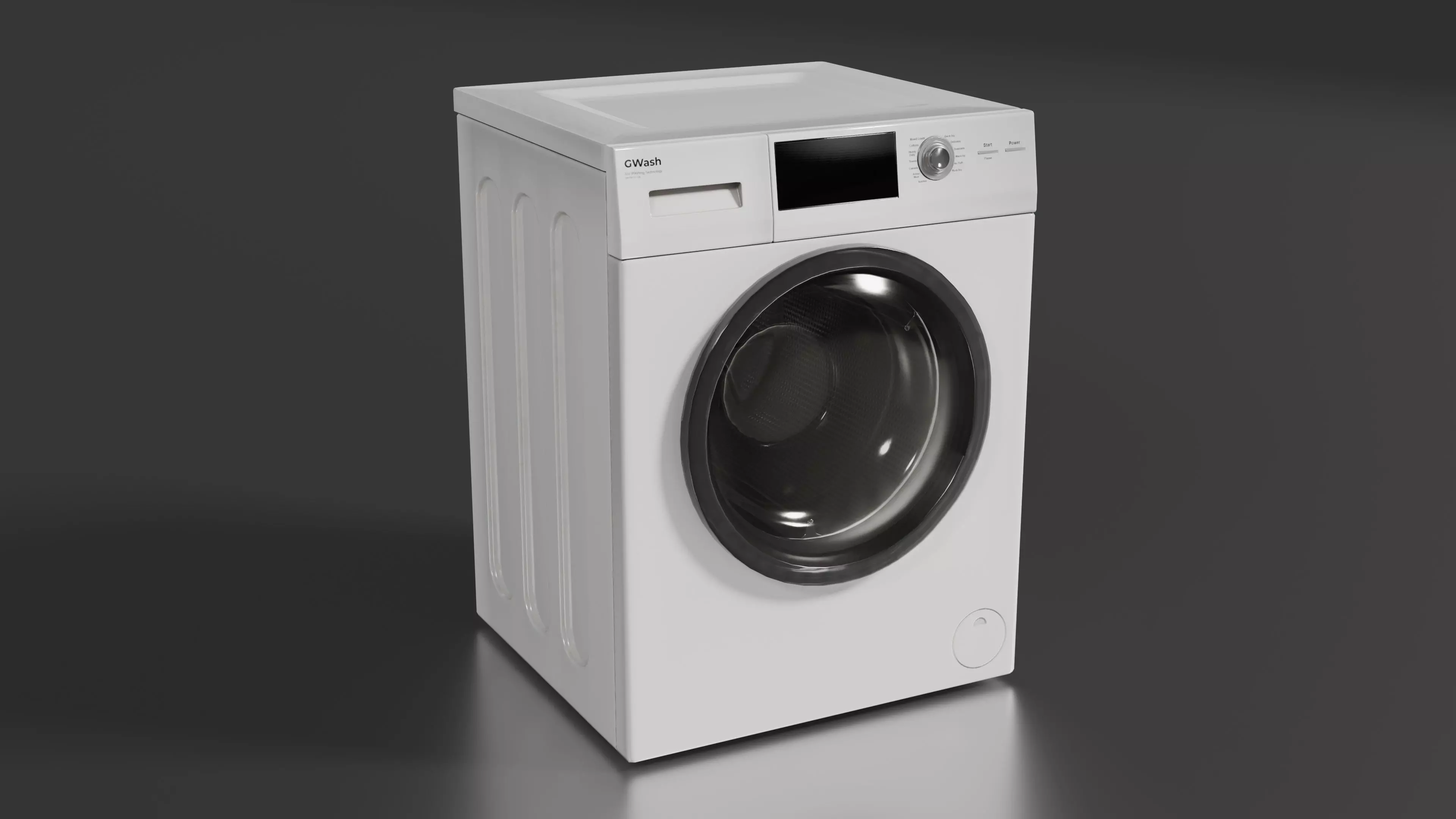 Washing Machine Low-poly 3D model_0