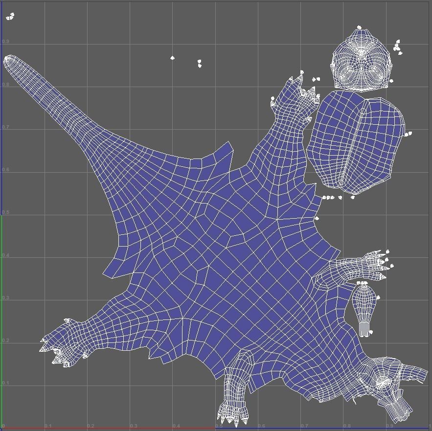 Dilophosaurus 3D model Maya 2016 Zbrush Low-poly 3D model_6