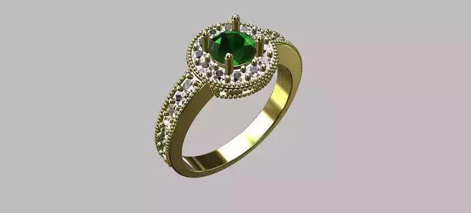 Central Gemstone Ring