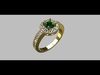 Central Gemstone Ring 3D print model_1