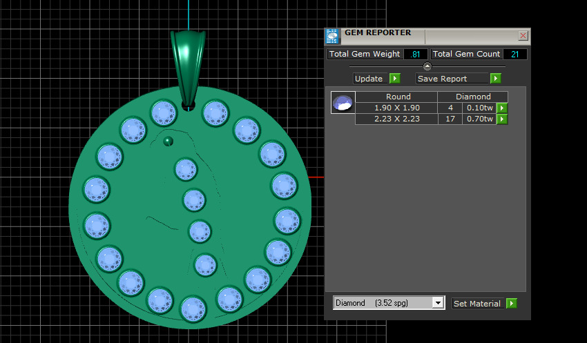 PARROT GOLD PENDANT  3D print model_6