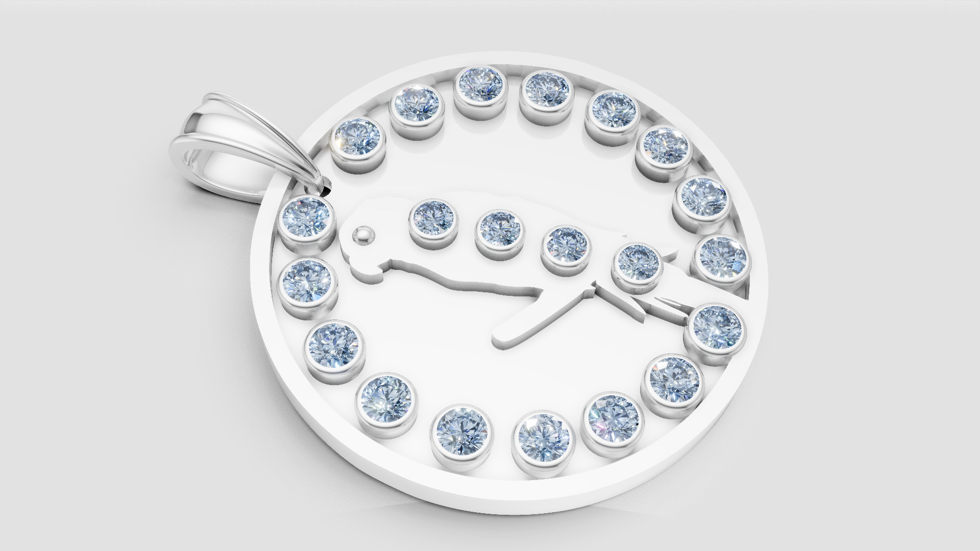 PARROT GOLD PENDANT  3D print model_1