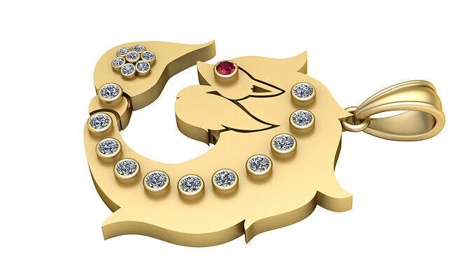 SHARK GOLD PENDANT  3D print model