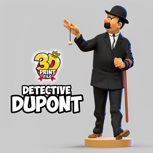 Detective Dupont 3D model Free Size  3D print model