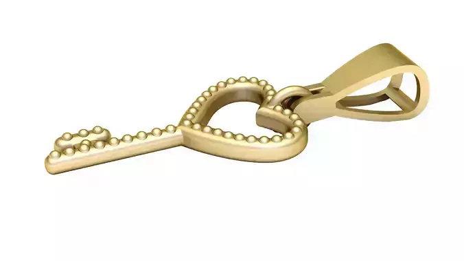 KEY GOLD PENDANT 3D print model