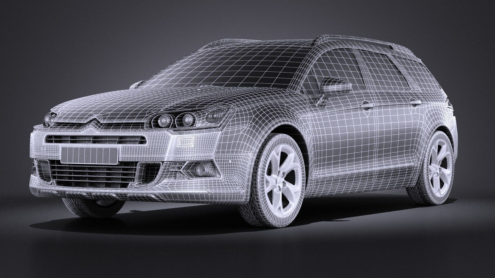 Citroen C5 CrossTourer 2014 VRAY 3D model_14