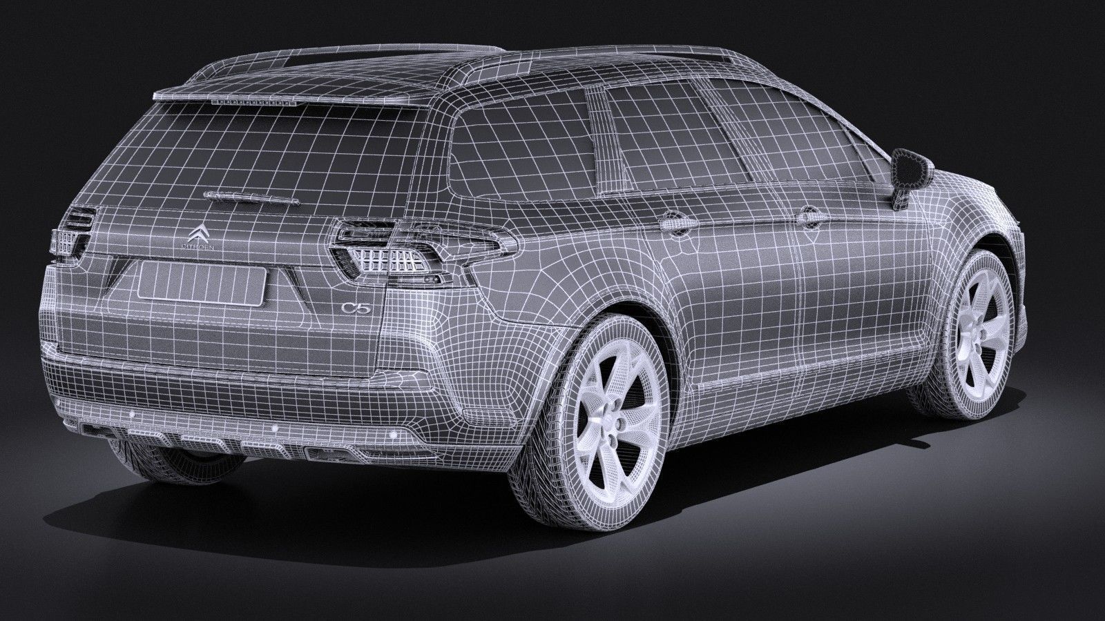 Citroen C5 CrossTourer 2014 VRAY 3D model_15