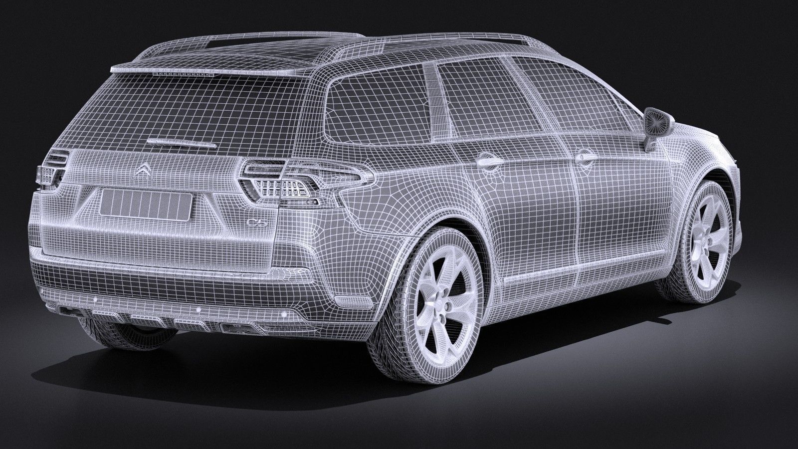 Citroen C5 CrossTourer 2014 VRAY 3D model_13