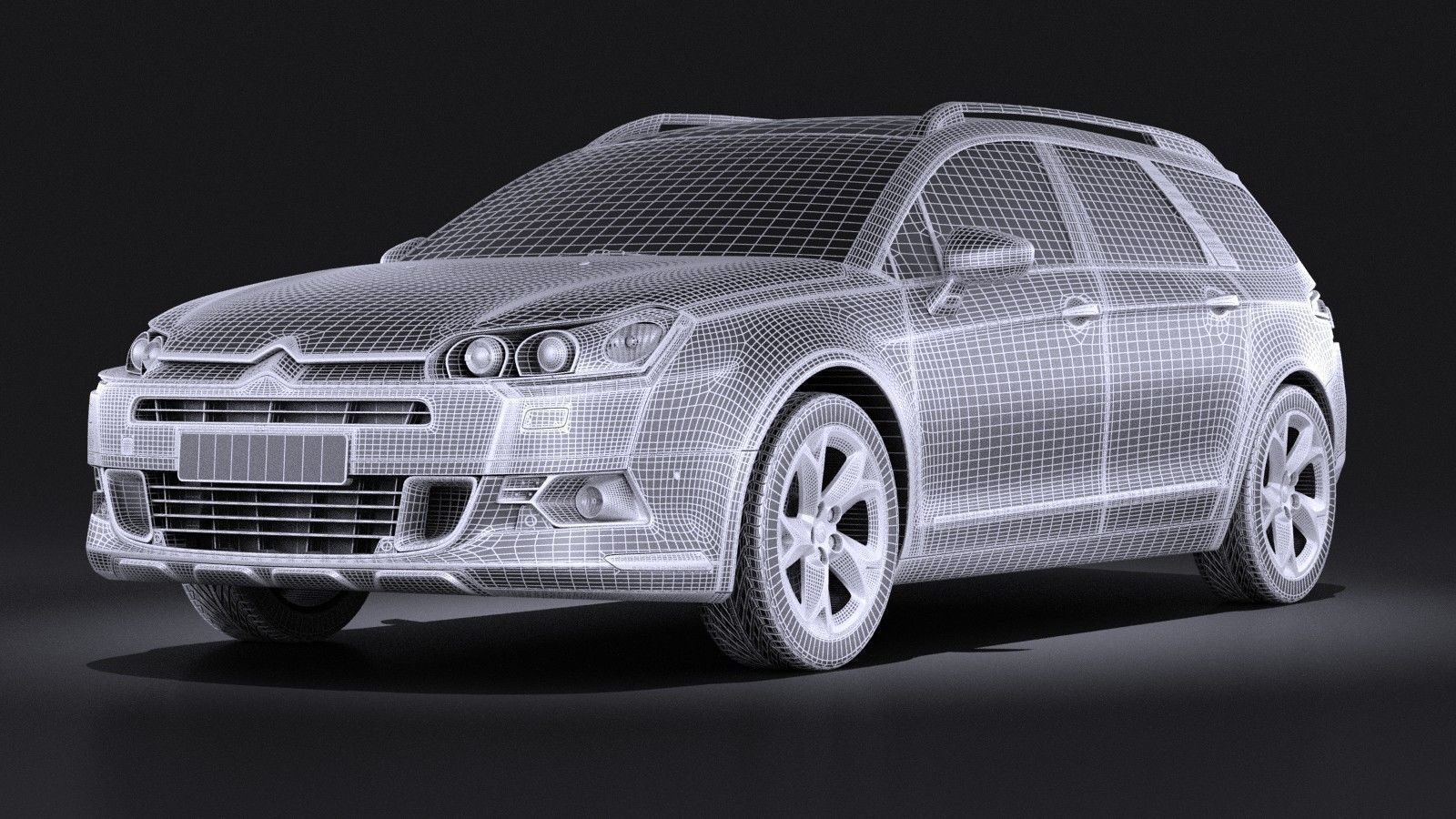 Citroen C5 CrossTourer 2014 VRAY 3D model_12