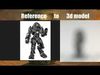 Futuristic Robot fighter AI Robot Character Low-poly 3D model_1