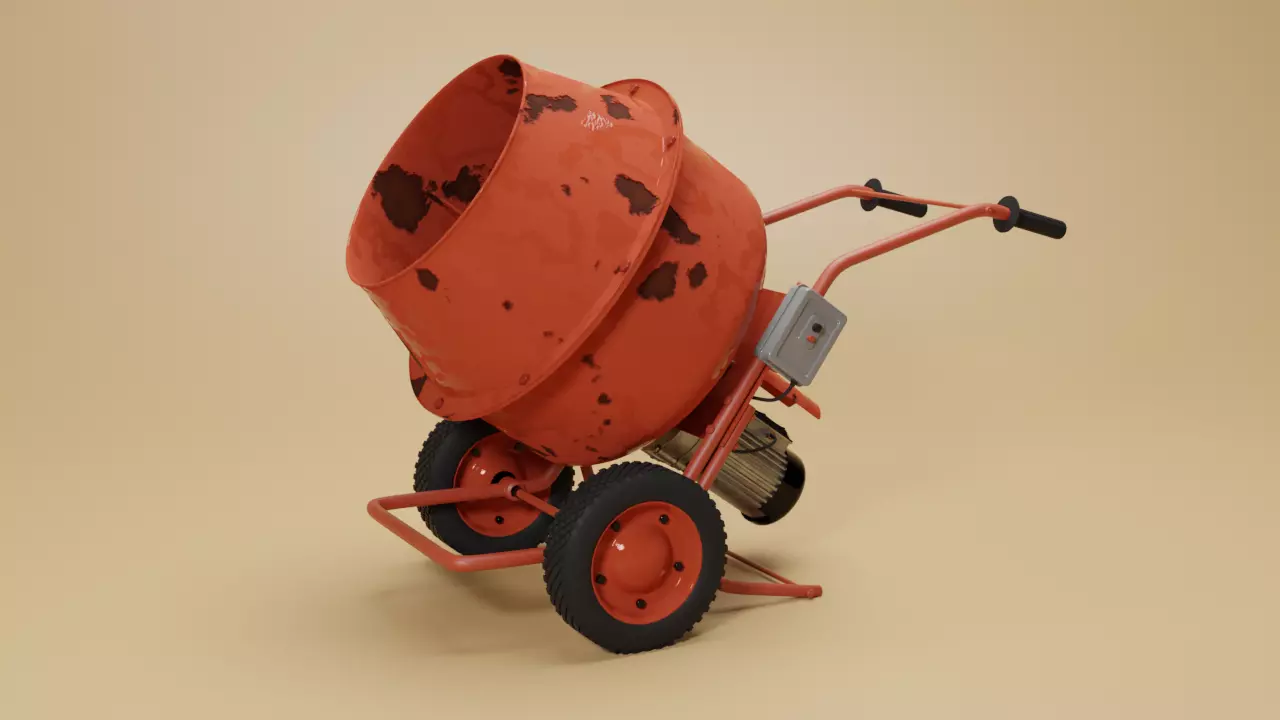 Concrete Mixer 3D model_0