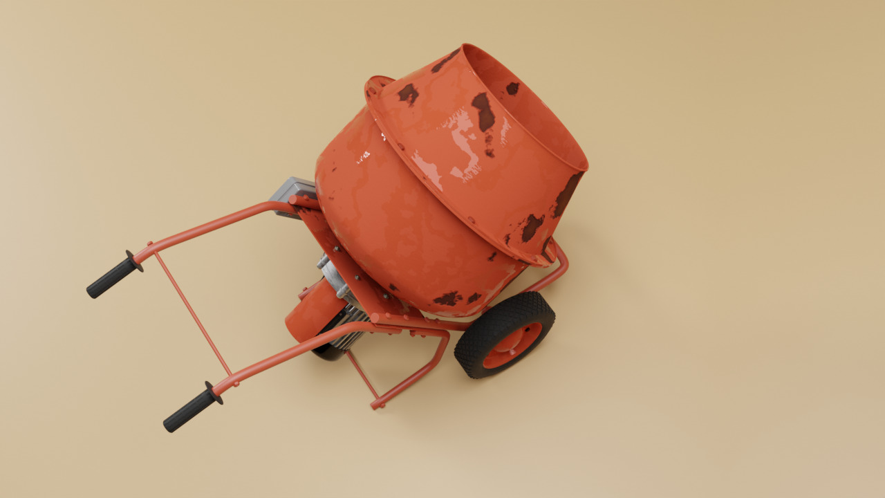 Concrete Mixer 3D model_3