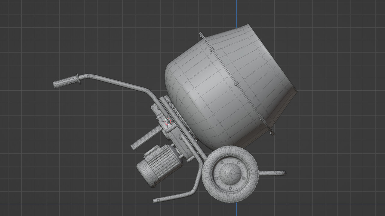 Concrete Mixer 3D model_7