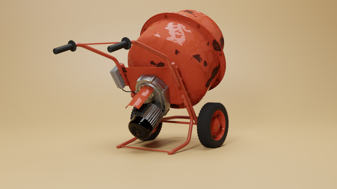 Concrete Mixer 3D model_1