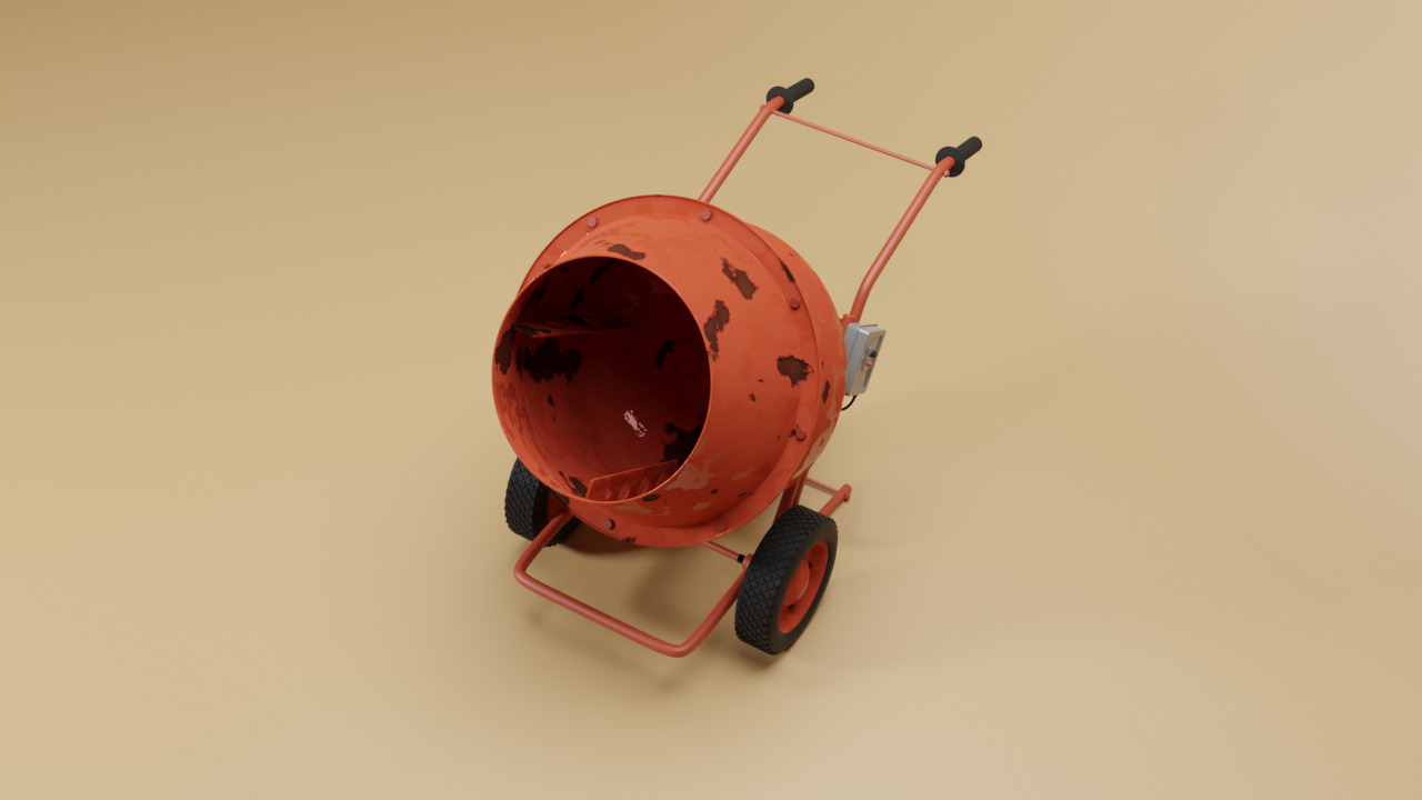 Concrete Mixer 3D model_4