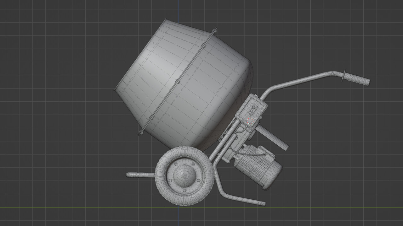 Concrete Mixer 3D model_5