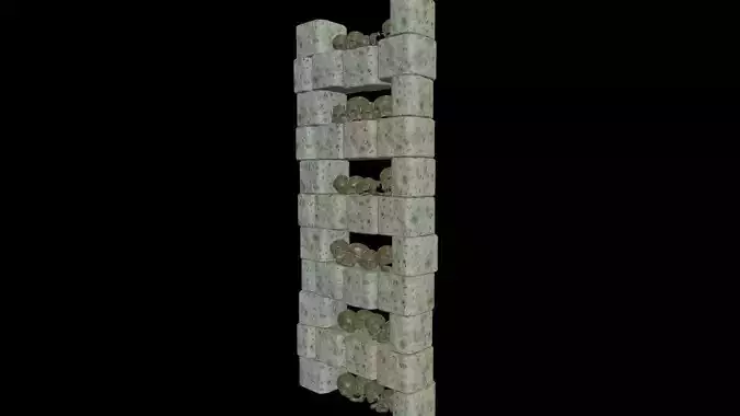 Catacombs Skeleton Medieval Low-poly 3D model