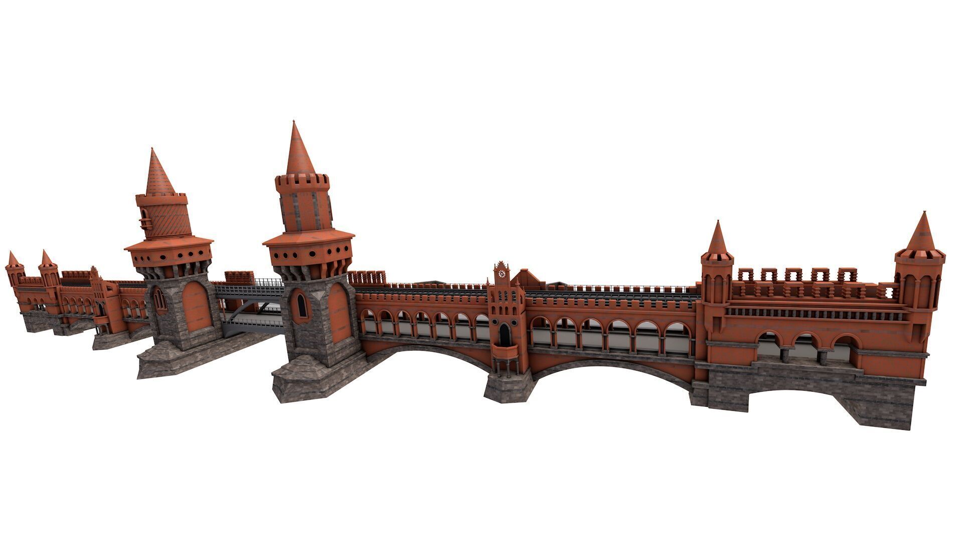 Oberbaum Bridge 3D model_3