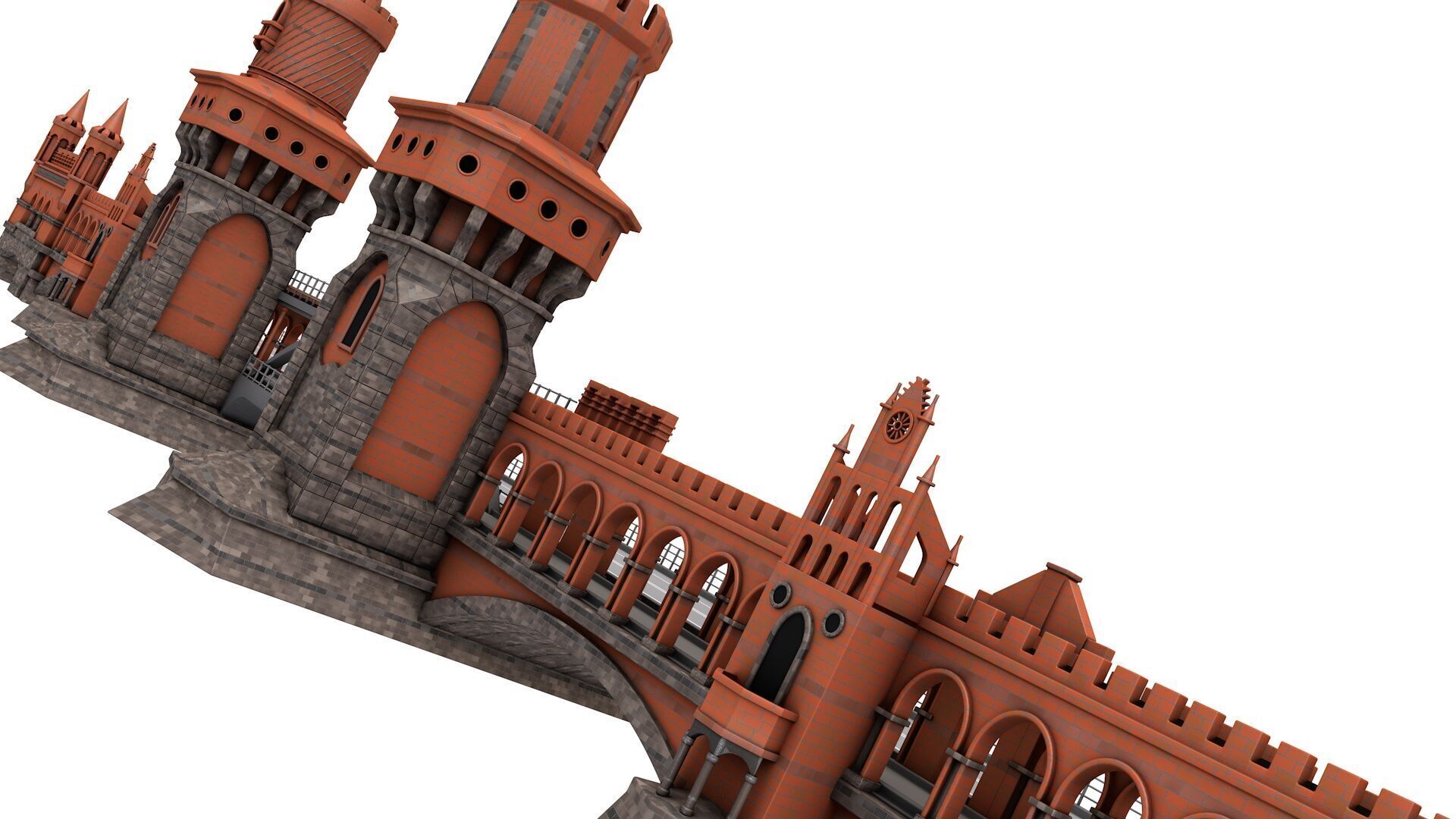 Oberbaum Bridge 3D model_2